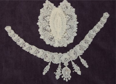 Lot 411 - A group of Brussels point de Gaze lace,...