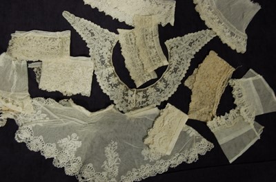 Lot 411 - A group of Brussels point de Gaze lace,...