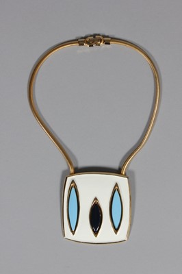 Lot 61 - A rare Pierre Cardin modernist enamelled...