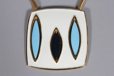 Lot 61 - A rare Pierre Cardin modernist enamelled...