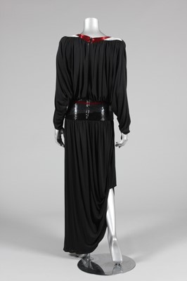 Lot 74 - A Yuki black jersey evening gown, probably...