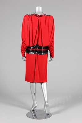 Lot 75 - A Yuki red jersey dress/tunic, Autumn-Winter...