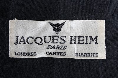Lot 82 - A Jacques Heim black organza evening coat,...