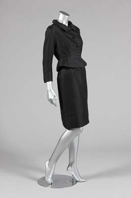 Lot 84 - A black grosgrain silk suit, possibly Charles...