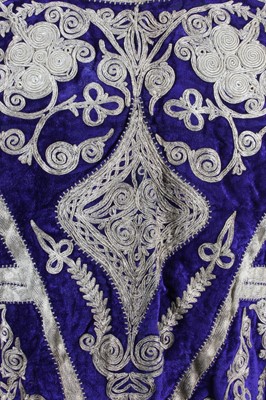 Lot 89 - An elaborately embroidered purple velvet...