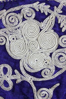 Lot 89 - An elaborately embroidered purple velvet...