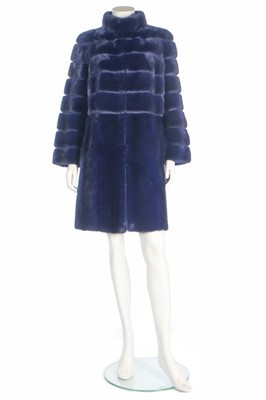 Lot 70 - A Fendi deep-blue mink fur coat, 2014,...