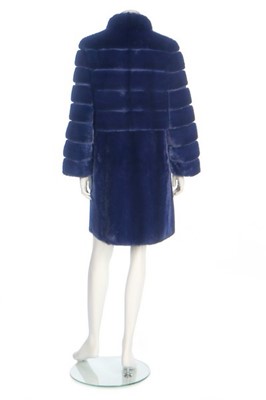 Lot 70 - A Fendi deep-blue mink fur coat, 2014,...