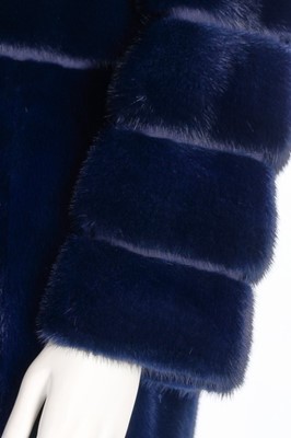 Lot 70 - A Fendi deep-blue mink fur coat, 2014,...