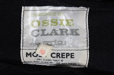 Lot 110 - An Ossie Clark black moss crepe halter-neck...