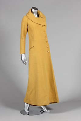Lot 114 - A Biba mustard wool maxi-coat, late 1960s,...