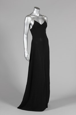 Lot 116 - A Biba black crepe evening dress and velvet...