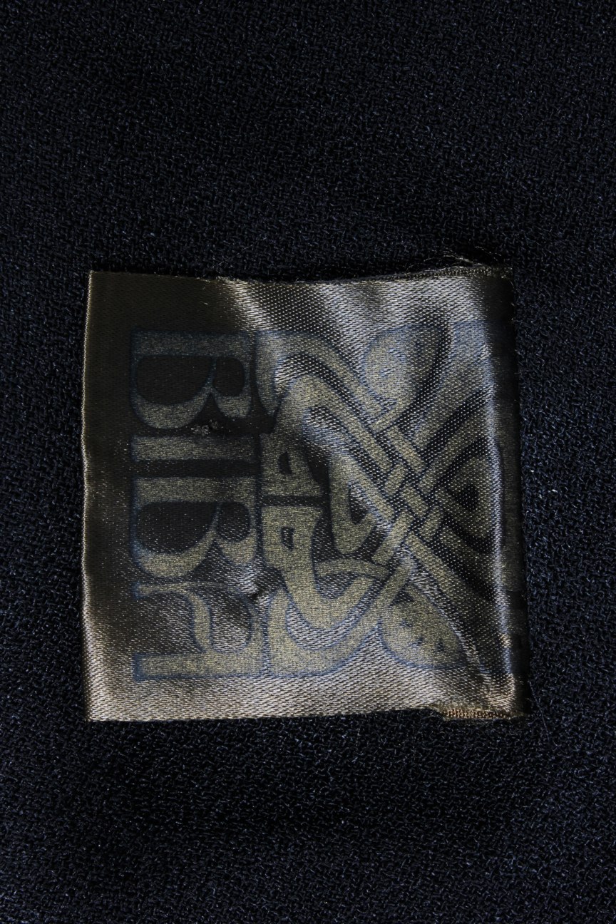 Lot 116 A Biba black crepe evening dress and velvet