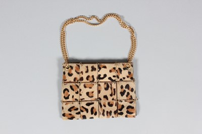 Lot 131 - A Paco Rabanne leopard-print bag, 1960s, with...