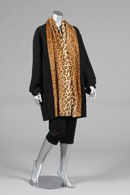 Lot 137 - A Yohji Yamamoto black jacket with leopard...