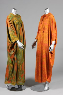 Lot 146 - Two Bernat Klein printed jersey kaftans, early...