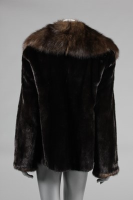 Lot 188 - A chocolate-brown mink jacket with deep sable...