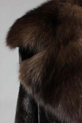 Lot 188 - A chocolate-brown mink jacket with deep sable...