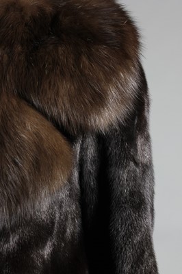 Lot 188 - A chocolate-brown mink jacket with deep sable...