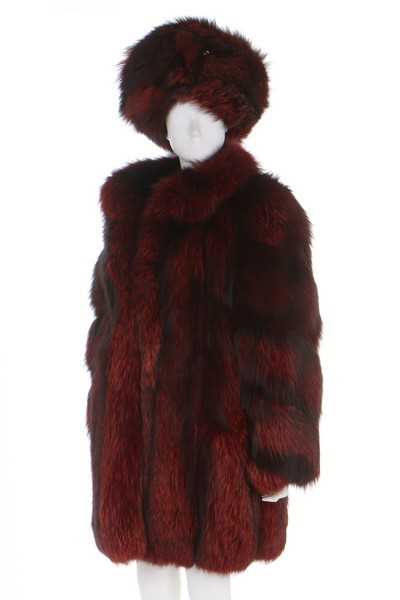 Lot 63 - A Christian Dior couture dyed fox fur coat...