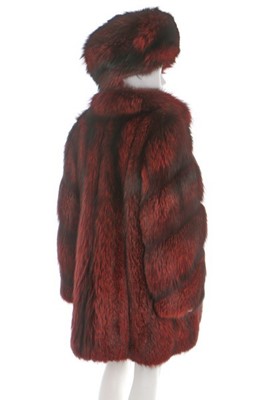 Lot 63 - A Christian Dior couture dyed fox fur coat...