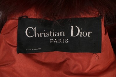 Lot 63 - A Christian Dior couture dyed fox fur coat...