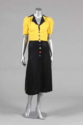 Lot 221 - An Ossie Clark moss crepe ensemble, early...