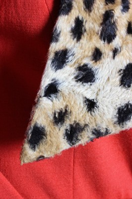 Lot 226 - A Biba scarlet jersey and faux leopard fur...