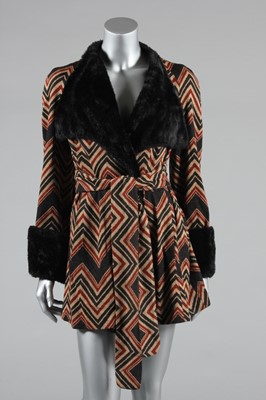 Lot 229 - A Biba tapestry weave jersey jacket with black...