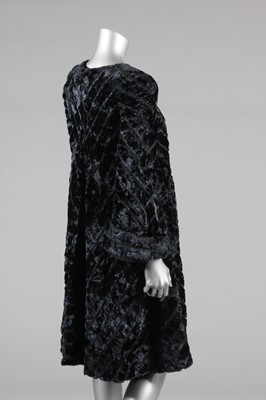 Lot 230 - A Biba black moss crepe evening gown, circa...