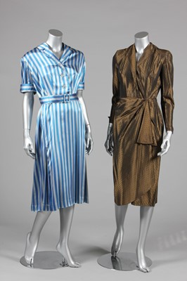 Lot 268 - 1940s day and dinner dresses, including tartan...