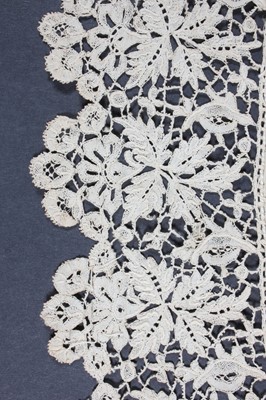 Lot 402 - A Honiton lace bridal shawl or veil, circa...