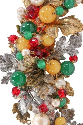 Lot 62 - A Christian Dior oak-leaf necklace and...