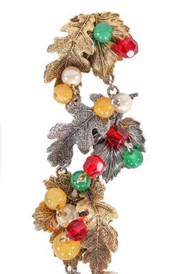 Lot 62 - A Christian Dior oak-leaf necklace and...