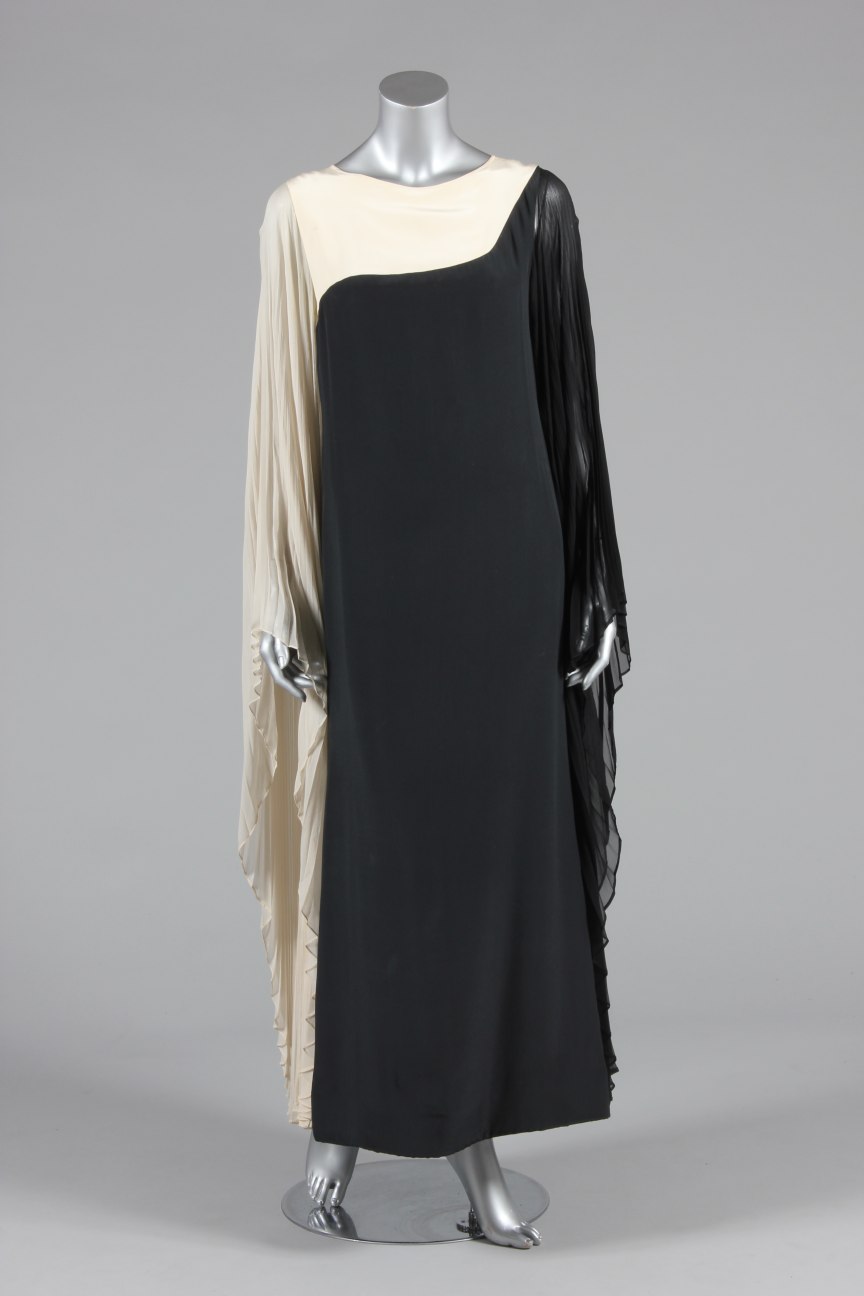 Lot 275 - A Yuki ivory and black crepe de chine