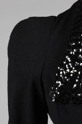 Lot 290 - A Biba sequined black jersey evening suit,...