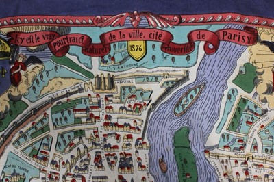 Lot 292 - A rare Hermès scarf depicting a map of Paris...