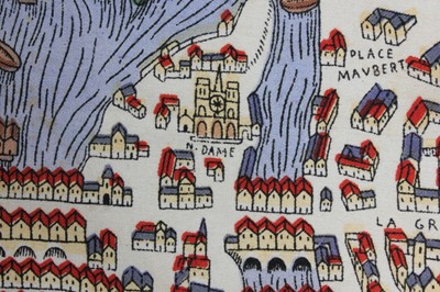 Lot 292 - A rare Hermès scarf depicting a map of Paris...