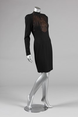 Lot 307 - A Thierry Mugler black moss crepe cocktail...