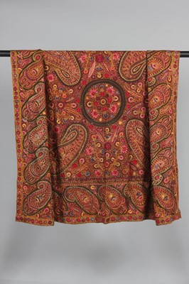 Lot 386 - A kashmir stole, circa 1840, (cut down from a...