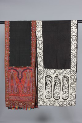 Lot 386 - A kashmir stole, circa 1840, (cut down from a...