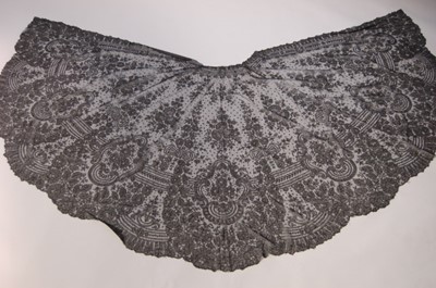 Lot 233 - A group of imitation black Chantilly shawls...