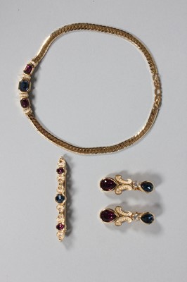 Lot 154 - A group of costume jewellery, including three...