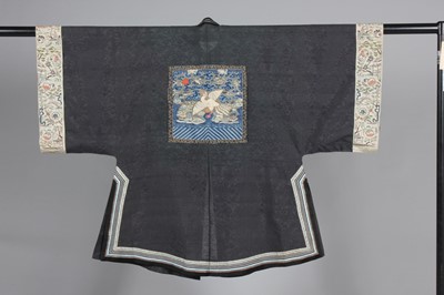 Lot 376 - A grey silk gauze surcoat, Chinese late 19th...