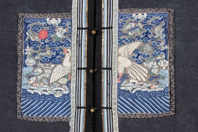 Lot 376 - A grey silk gauze surcoat, Chinese late 19th...