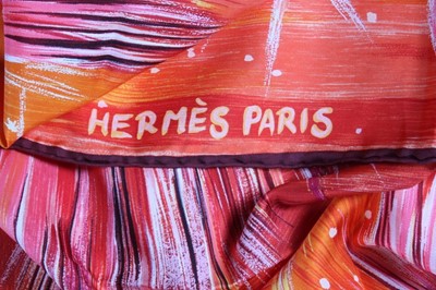 Lot 30 - Six Hermès scarves, 1980s-90s, including...