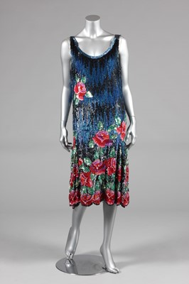 Lot 159 - A sequinned flapper dress, circa 1928, the...