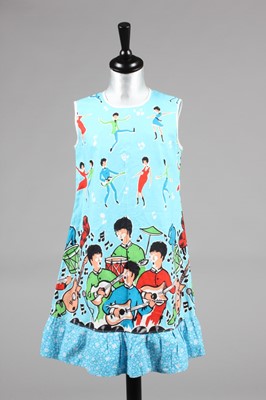 Lot 156 - A Beatles print girl's dress and jacket, early...