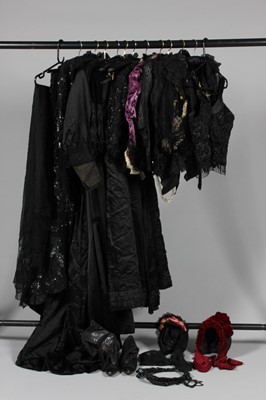 Lot 11 - A large group of mourning wear, mainly...