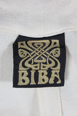 Lot 15 - A Biba cream moss crepe jump-suit, late 1960s,...